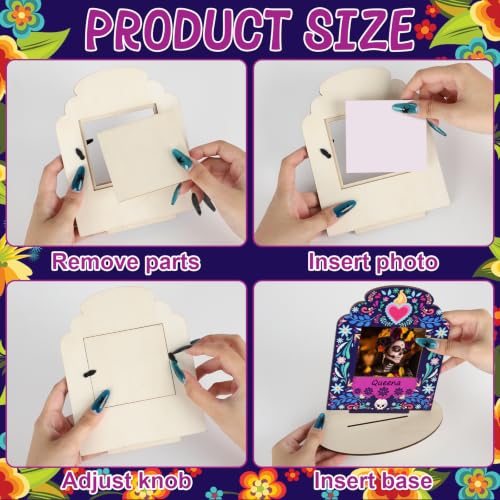Muertos Dia De Los Muertos Picture Frame Large for Altar Decorations - Set of 12