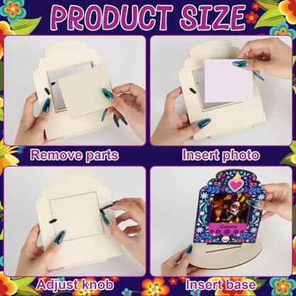 Muertos Dia De Los Muertos Picture Frame Large for Altar Decorations - Set of 12