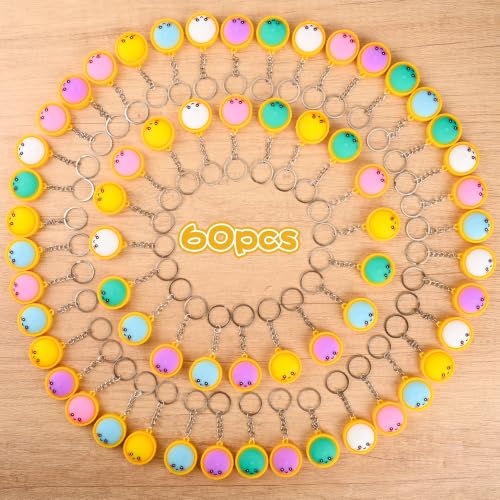 Mini Dumpling Keychains Set - 60 Colorful Food-Themed Bag Charms
