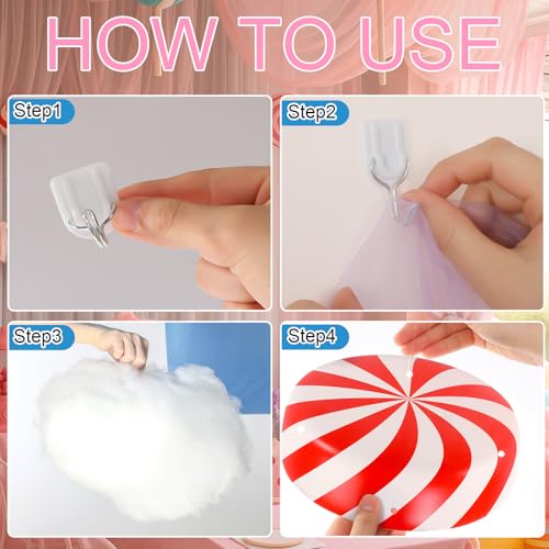 17 Pcs Pastel Candy Cloud Ceiling Decorations Set - Christmas Room Decor - Variation of Candy 26