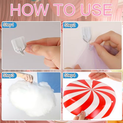 17 Pcs Pastel Candy Cloud Ceiling Decorations Set - Christmas Room Decor - Variation of Candy 26