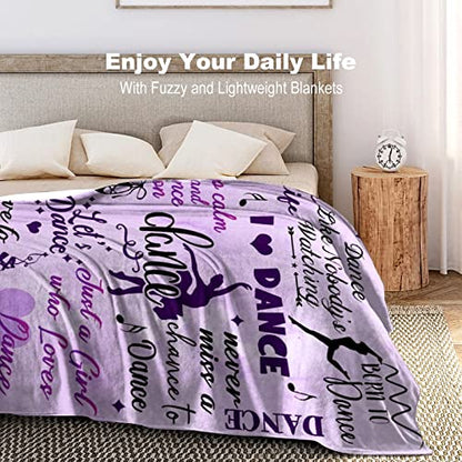 Dance Life Blanket for Adults 80x60 Flannel Throw for Sofa Couch Bed All Season - Color 1