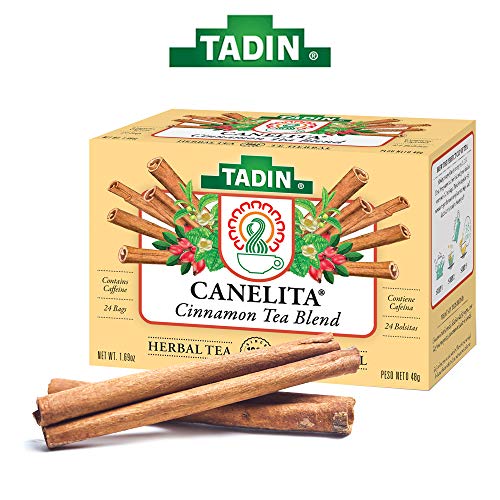 Tadin Canelita Cinnamon Tea Blend. Contains Caffeine. 24 Tea Bags. 1.52 oz. Pack of 3