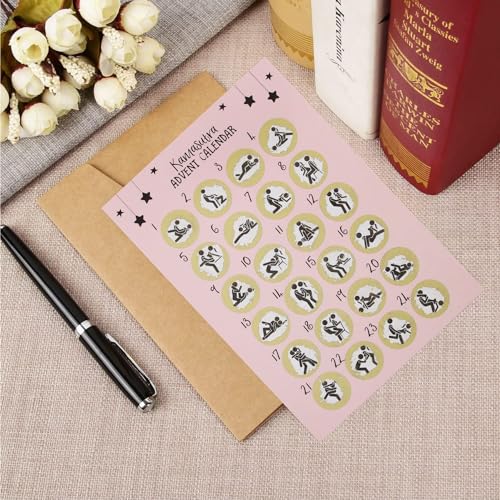 Funny Christmas Scratch Card Advent Calendar - Naughty Holiday Surprise Gift