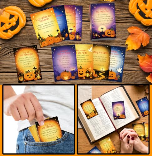 Halloween Scripture Cards for Kids - Gospel Prayer Cards Bulk, 100 Pack