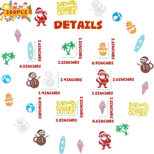 Tropical Holiday Confetti - Summer Christmas Table Scatter for Beach Parties