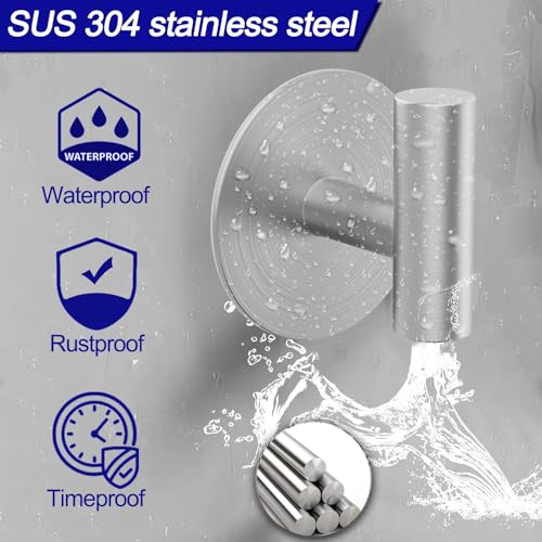 Wall Towel Hooks Adhesive Waterproof Hooks for Bathroom Kitchen Coat