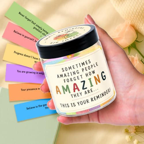 Positive Affirmations Jar - Reminder Gift for Women - You Are Awesome