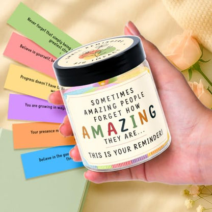 Positive Affirmations Jar - Reminder Gift for Women - You Are Awesome