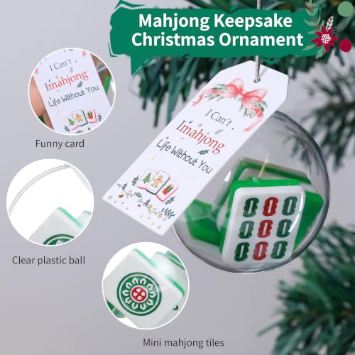 I Can’t Imahjong Life Without You Mini Mahjong Christmas Ornament - Holiday Decor