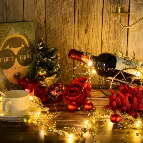 Gold Leaf Beads Garland String Lights - Battery Operated 2pcs
