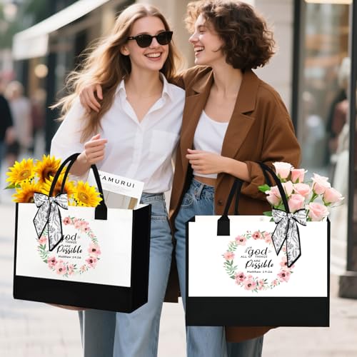Large Christian Tote Bag & Gift Set for Women - Faith-Based Religious Gifts