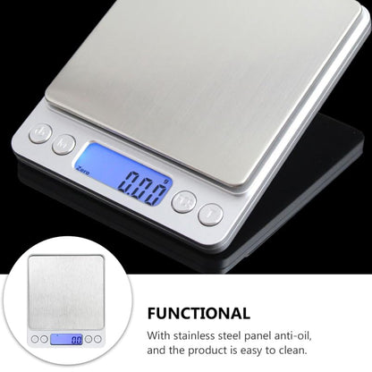 Skiennix High Precision Digital Kitchen Scale - Large LCD Display | Portable 5.11" x 4.13" x 0.59" for Baking & Cooking