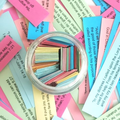 Bible Verses in the Hope Jar Read Me When, Colored Bible Verses, Scripture Prayer Jar Bible Gifts for Women Church Faith Based
