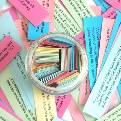 Bible Verses in the Hope Jar Read Me When, Colored Bible Verses, Scripture Prayer Jar Bible Gifts for Women Church Faith Based
