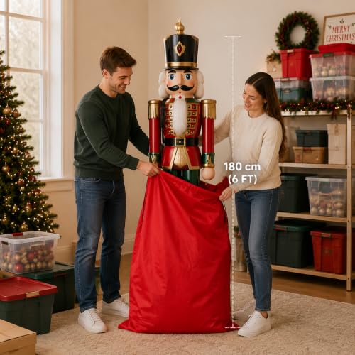 Large Nutcracker Storage Bag 75 x 27 inches for 6ft Holiday Figures