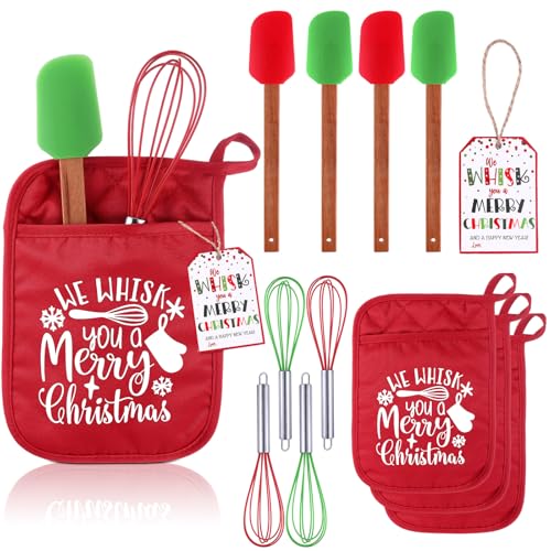 Christmas Kitchen Baking Gift Set - 16 Pcs Including Whisks & Pot Holders