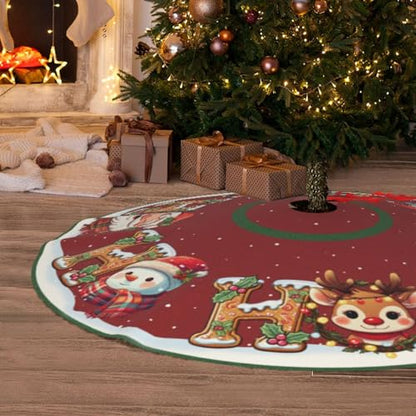 Santa Claus Deer Christmas Tree Skirt 36 Inch Holiday Decor - Variation of THIS listing