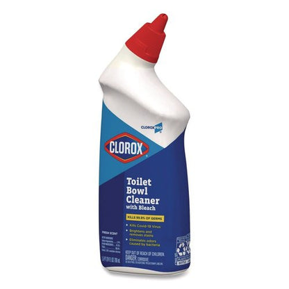 Clorox Toilet Bowl Cleaner with Bleach, Fresh Scent, 24oz Bottle