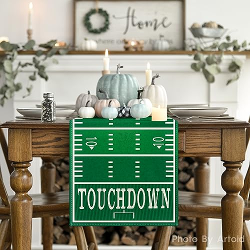 American Football Court Table Runner - Green 13 x 72 Inch for Sports & Party Decor