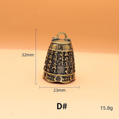 Skiennix Mini Antique Brass Copper Buddha Bells - 5-Piece Feng Shui Home Decor Set