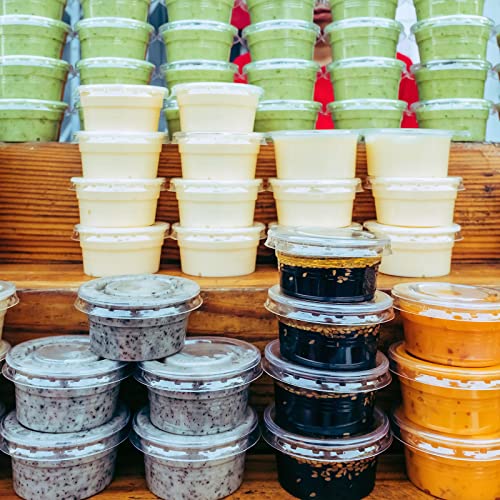 1000 Pack Jelly Shot Cups With Lids - 2oz Plastic Small Containers for Portion, Souffle, Sauce, Salad Dressing, Food Condiment - Disposable