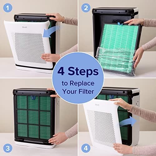 LEVOIT Vital 200S-P Air Purifier Replacement Filter - HEPA & Activated Carbon for Odor Control | 1 Pack, Green
