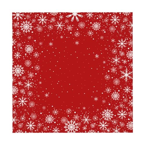 Kawani Christmas Snowflakes Square Tablecloth 54 Inch Multi Color Holiday Decor