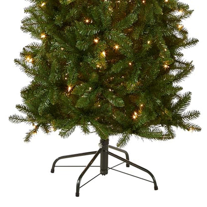 7.5ft Pre-Lit Artificial Christmas Tree with White Lights and Slim Profile