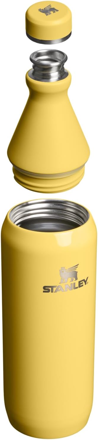 Stanley All Day Slim Bottle 20 oz - Insulated Stainless Steel with Leakproof Twist-On Lid | Daffodil Gloss
