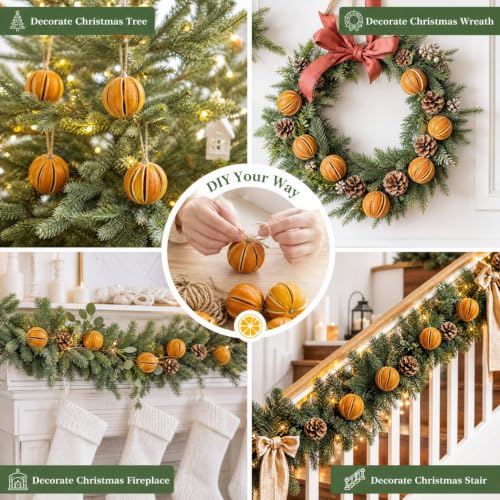 Whole Dried Oranges Potpourri Bowl Filler Decor - 6 Oranges
