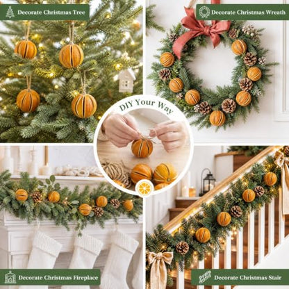 Whole Dried Oranges Potpourri Bowl Filler Decor - 6 Oranges