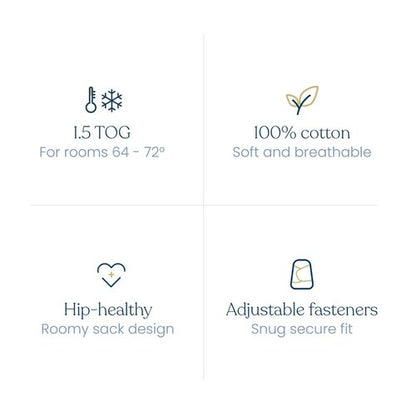 HALO Sleepsack Swaddle, 100% Cotton, Triangle Neutral, Multi, Small