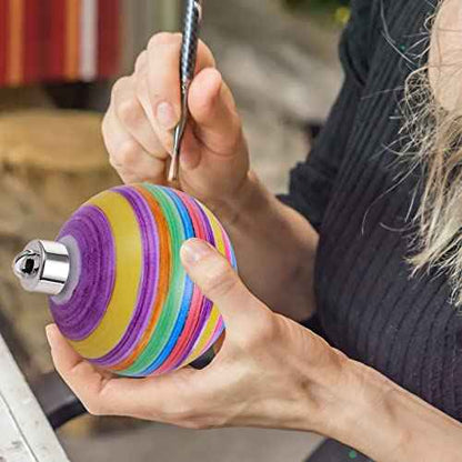 Sratte 2'' Christmas Tree DIY Plain Ball Ornament Making Kit Decoration Blank White Ball Ornaments for DIY Craft Activities for Tree and Gift Box Ornaments(12 Pcs)