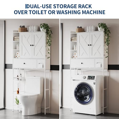 Over-The-Toilet Bathroom Storage Rack - Modern & Vintage Wall Organizer