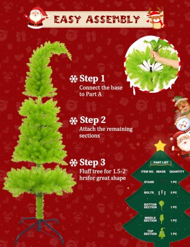 Lemon Green 6FT Artificial Christmas Tree - Whimsical Bendable Holiday Decor