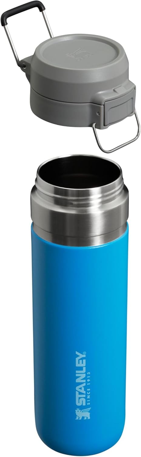 Stanley Quick Flip GO Water Bottle 24 oz - Leakproof & Insulated Stainless Steel | BPA-Free | Azure
