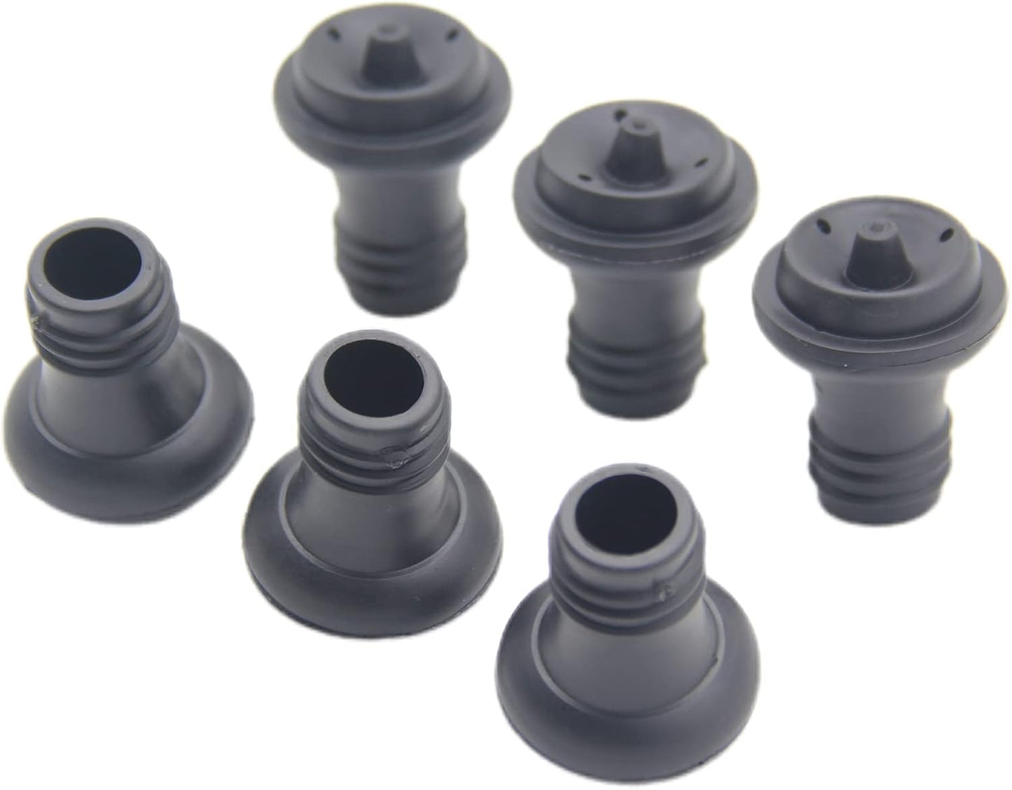 Wine Bottle Stopper, Wine Saver Vacuum Stoppers, Wine pump Vacuum Stoppers, Pack of 6, Rubber Wine Stoppers for Wine Saver Vacuum Pump Preserver, Solid stoppers Fit Every Bottle Keep Wine Fresh