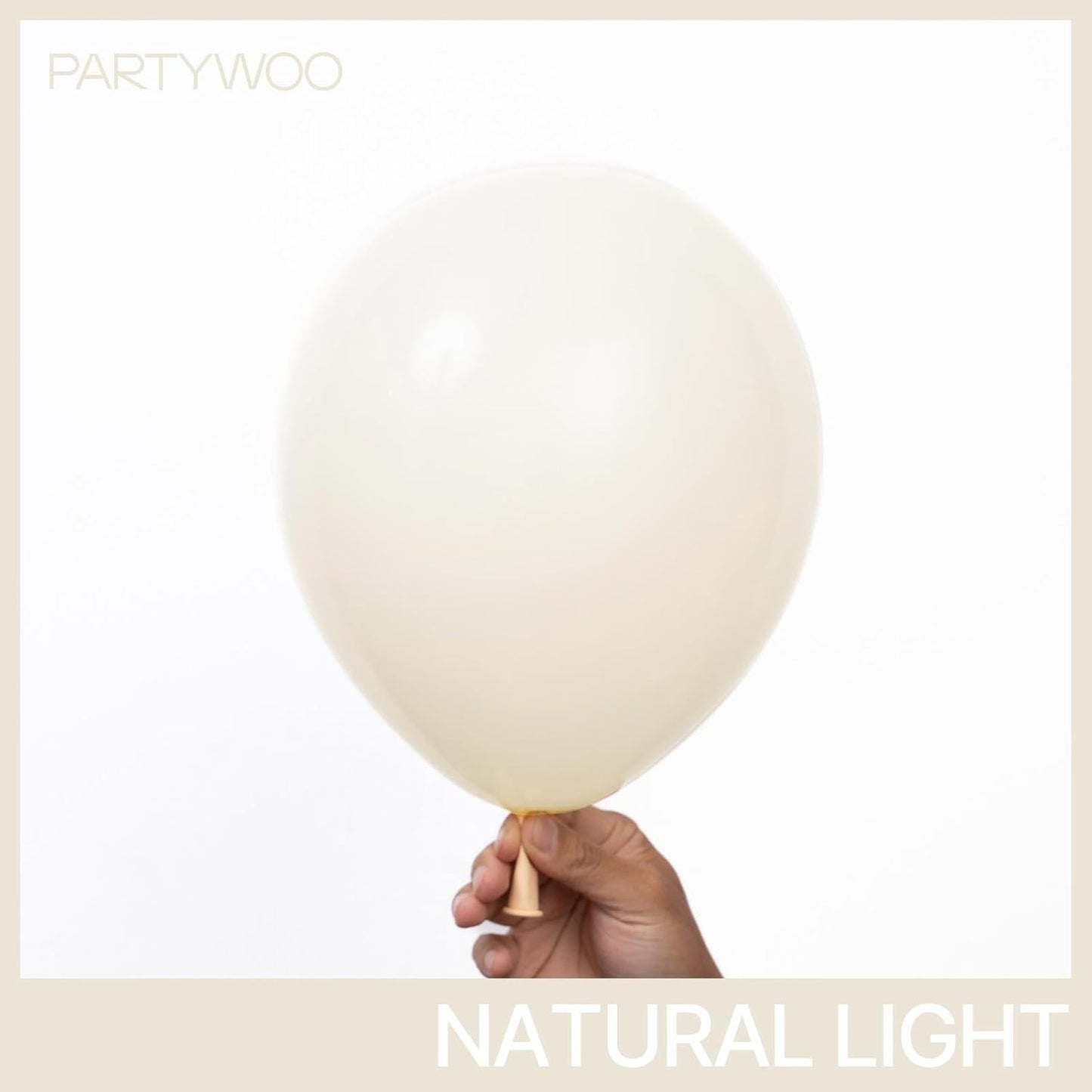 PartyWoo Beige Balloons - 140-Piece Arch Kit with Various Sizes for Weddings & Celebrations | Cream & Ivory