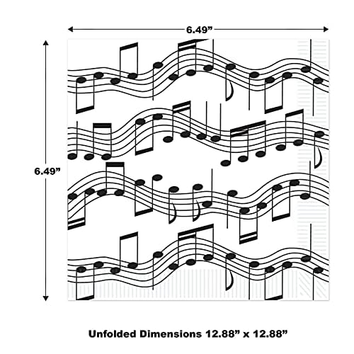 Beistle Musical Notes Luncheon Napkins