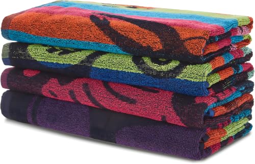 Luxury Cotton Bath Towels Set - 4 Pack, 58 x 28 Inches, Soft & Absorbent