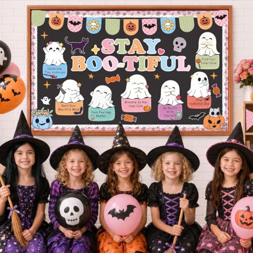 Halloween Ghost Bulletin Board Decoration Set Classroom Halloween Party Supplies