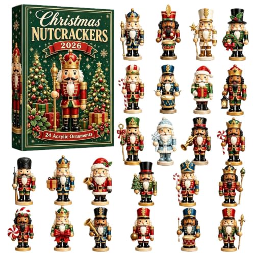 Christmas Countdown Calendar - 24 Day Nutcracker Advent Decor 2026
