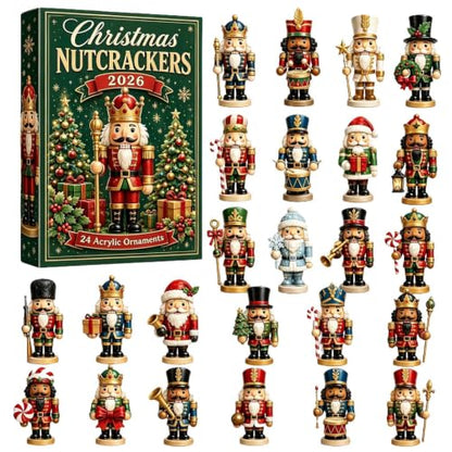 Christmas Countdown Calendar - 24 Day Nutcracker Advent Decor 2026