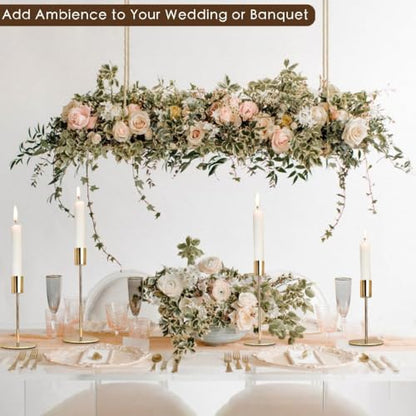 Gold Candlestick Holders Set of 54 - Elegant Metal Taper Candle Stands for Wedding & Home Decor - Variation: Gold / A-Candlestick Holders-54