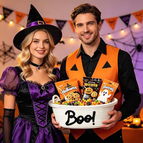 Halloween Ghost Woven Basket Set - Trick-or-Treat Candy & Gift Baskets