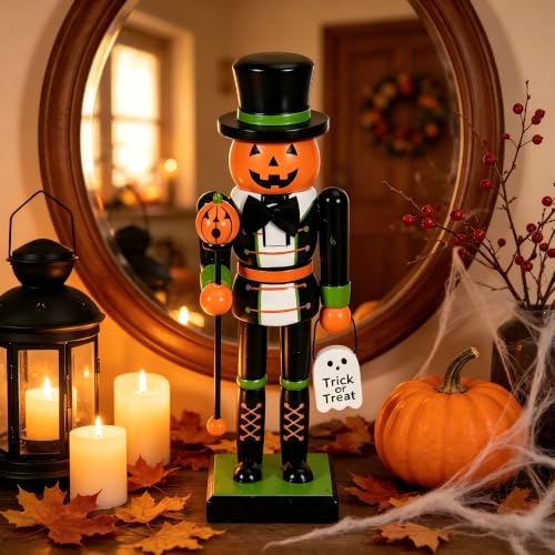 Gothic Halloween Nutcracker Decoration Figures for Mantel Shelf Centerpiece