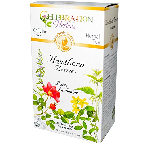 Celebration Herbals Teabags Herbal Tea Hawthorne Berries Organic - 24 Herbal Tea Bags