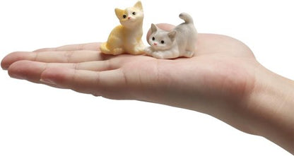 Exasinine Miniature Cat Figurines - 18 Cute Kittens for Fairy Gardens & DIY Terrarium Decor