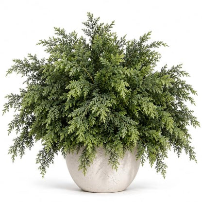 12 Pcs Cedar Stems for Christmas Vase Decor - 18 Inch Faux Touch Branches